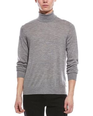 Bruno Magli Merino Wool Turtleneck Sweater - Gray