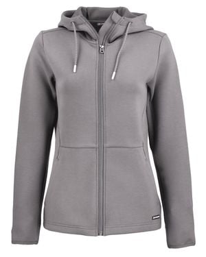Cutter & Buck Roam Epic Comfort Recycled Full Zip Hooded Jacket - Gray