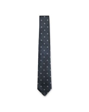 BOSS One Silk Tie With Jacquard Pattern - Blue