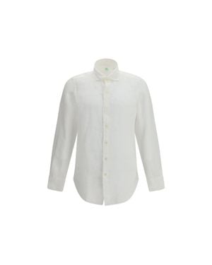 Finamore 1925 Linen Dress Shirt - White