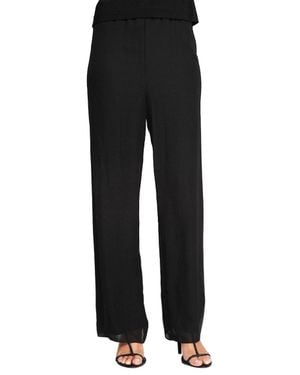Alex Evenings Straight Leg Chiffon Pants - Black