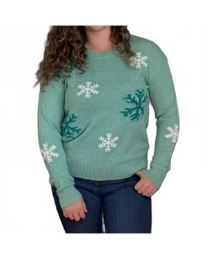 Staccato Seaside Snow Day Sweater - Green