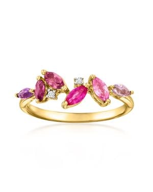 Ross-Simons Gemstone Ring With Diamonds - Pink