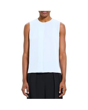 Theory Silk Sleeveless Blouse - Blue