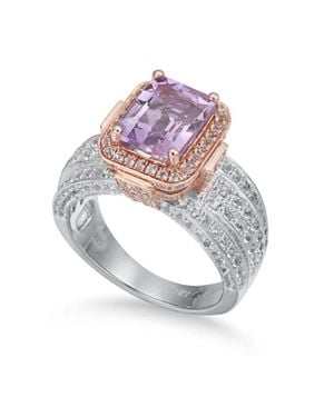 Suzy Levian Two-Tone Sterling 4.88 Tcw Amethyst - Purple