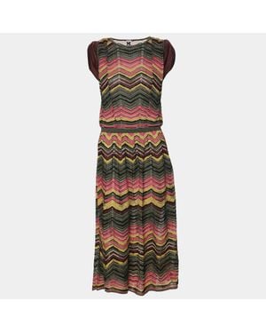 Missoni Knit Fabric Midi Dress - Multicolor