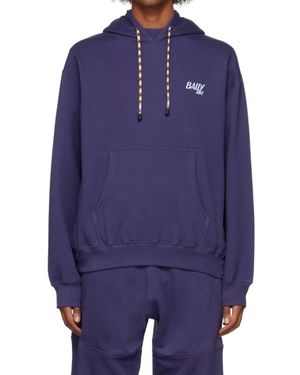 Bally Hike Organic Cotton Hooded Sweatshirt - Blue