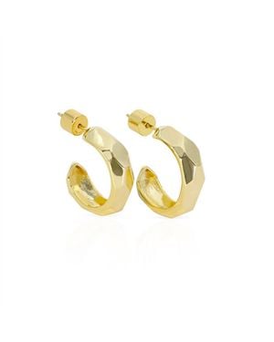 Jackie Mack Small Sunrise Hoops - Metallic