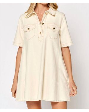 Lalavon Natalie Mini Dress - Natural