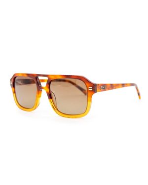 WMP Eyewear Sydney Bold Retro Aviator Sunglasses - Brown