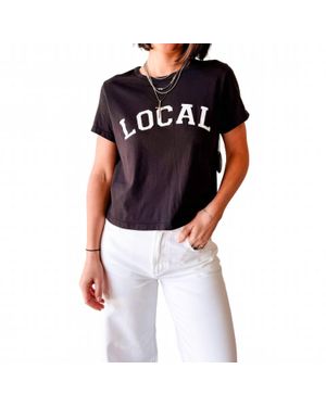 Sunny Somewhere Local-Tiny Tee - Black