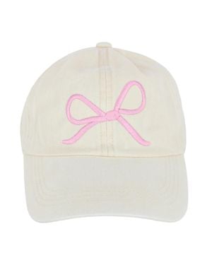 David & Young Delicate Bow Baseball Cap - White