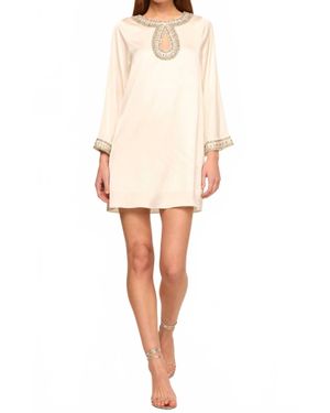 MISA Los Angles Ivy Crystal Dress - Natural
