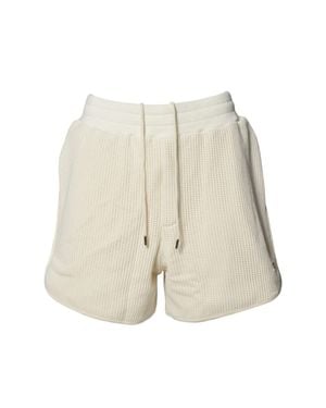 Wales Bonner Jersey Ivory Perforated Song Bermuda Shorts - Natural
