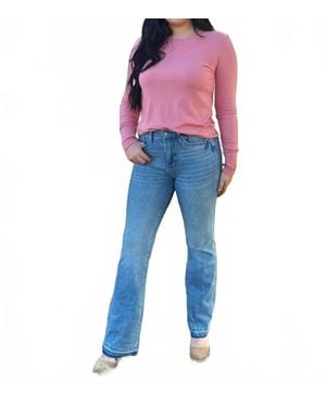 Judy Blue Howdy Slim Bootcut Jeans - Blue