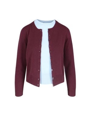 Canessa Cashmere Twinset" Cardigan - Purple