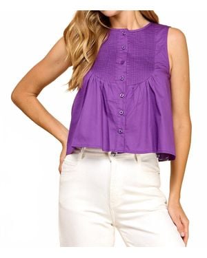 TCEC Davis Pleated Tank - Purple