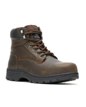Wolverine Carlasbad W231126 Leather 6" Steel Toe Work Boots Zap2348 - Brown
