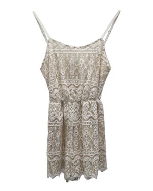 Alice + Olivia Alice & Olivia Lace Sleeveless Romper - Gray