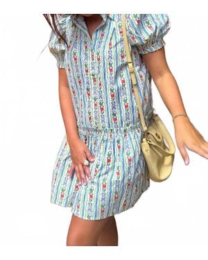 Lilbelle Charlotte Marlie Floral Mini Dress - Blue