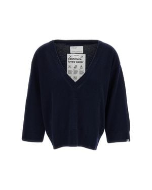 Extreme Cashmere Dark Pearl Cashmere V-Neck Sweater - Blue