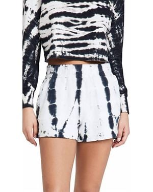 Monrow Painter Tie Dye Ex Boyfriend Short - White