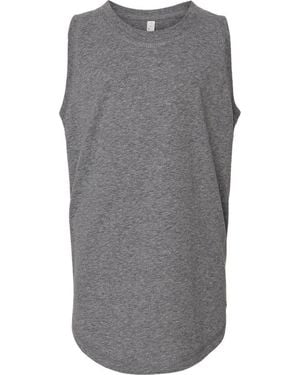 L.A.T Girls' Relaxed Fine Jersey Tank - Gray