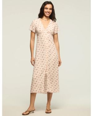 Lucky Brand Floral Simone Midi Dress - Natural