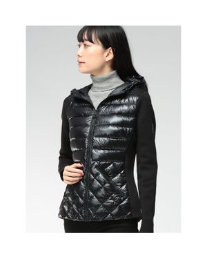 Mackage Agatha Quilted Mixed Media Hooded Jacket - Black
