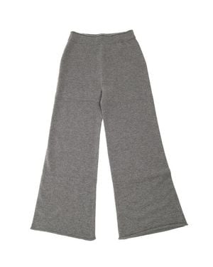 Outerknown High-Rise Knit Pants With Relaxed Wide Leg - Gray