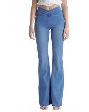 cello Criss Cross Waist Jeans - Blue
