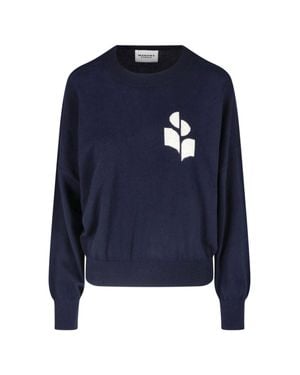 Isabel Marant Cropped Knit Sweater - Blue