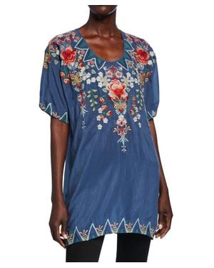 Johnny Was Tamaya Tunic - Blue