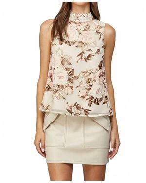 Fate by LFD Velvet Bloom Top - Natural