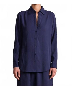 Apiece Apart Sodi Wrap Button Up Top - Blue
