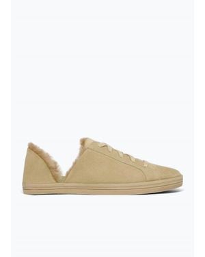 Frēda Salvador Eda D'Orsay Shearling Sneaker - White