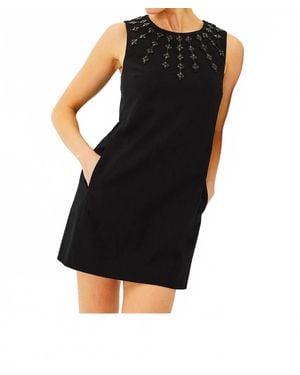 Lilly Pulitzer Edita Embellished Stretch Shift Dress - Black