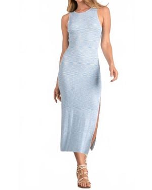 Elan Back Twist Cutout Dress - Blue