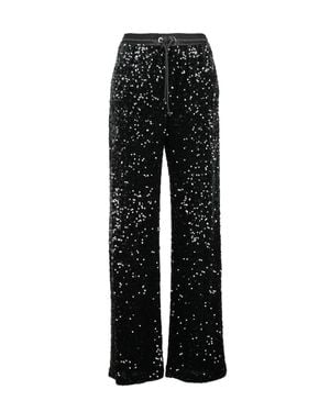 Emporio Armani Sequin Pants Total - Black