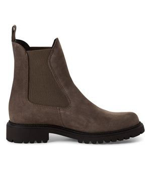 TMRS Tamaris Taupe Leather Classic High Chelsea Ankle Boots - Brown