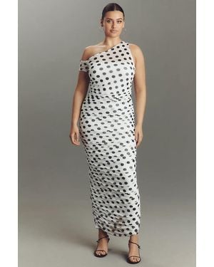 AFRM Biona Plus Slim Mesh Maxi Dress - Gray