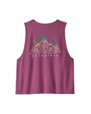 Patagonia Capilene Cool Trail Cropped Tank Top - Purple
