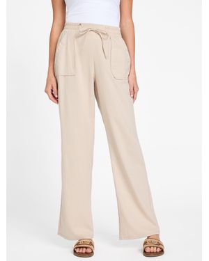 Guess Crista Linen Pants - Natural