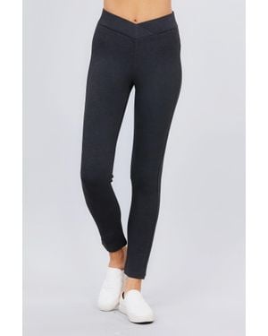 TRUEDAMES Mid-Rise Ponte Pants - Blue