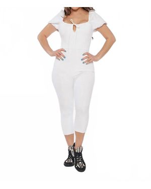 Circular Path Jill Romper - White