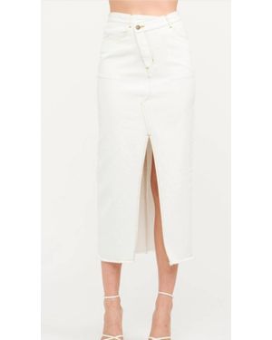 SOFIA The Label Jennie Midi Skirt - White