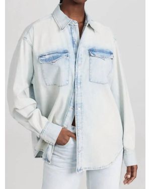 RE/DONE Oversized Denim Shirt Top - Blue