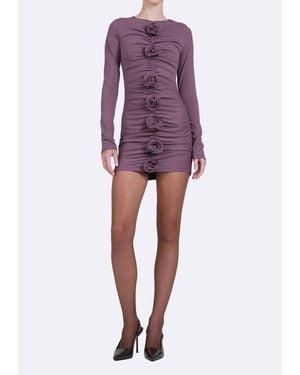 NonChalant Label Luma Long Sleeve Mini Dress - Purple