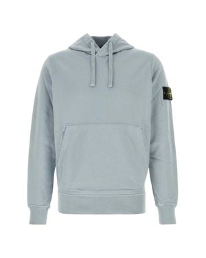 Stone Island Felpa Light Cotton Hoodie - Blue