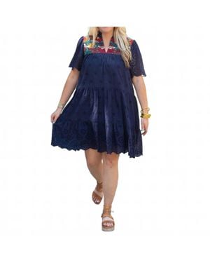 Layerz Clothing Evie Mini Dress - Blue